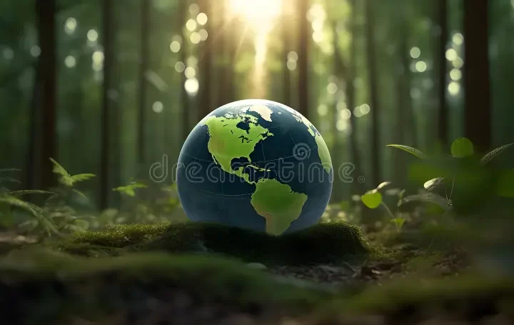 Nature Conservation Global Sustainability Green Globe Forest Generative Ai Nature Conservation Global 274797239
