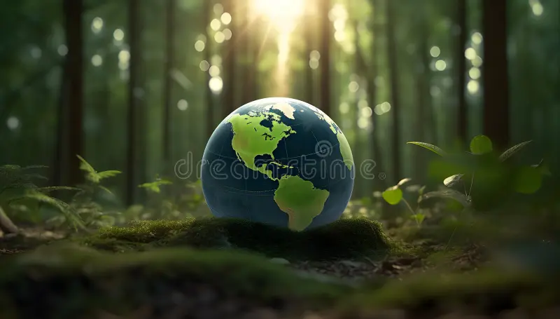 Nature Conservation Global Sustainability Green Globe Forest Generative Ai Nature Conservation Global 274797239